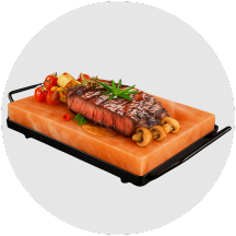 ZF Himalayan Pink Salt Cooking Block with Metal Tray