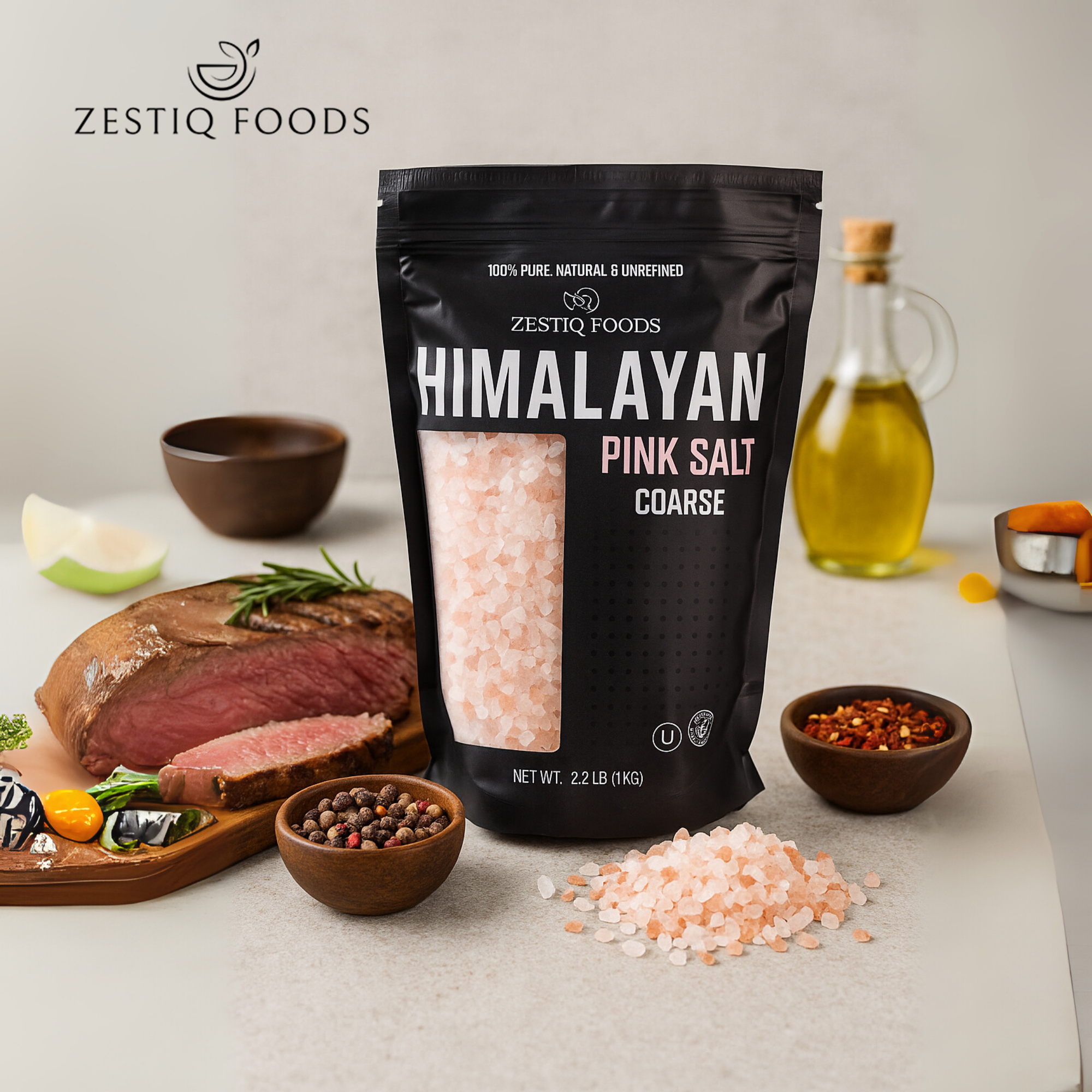 ZF Himalayan Pink Rock Salt, Fine & Coarse Grain