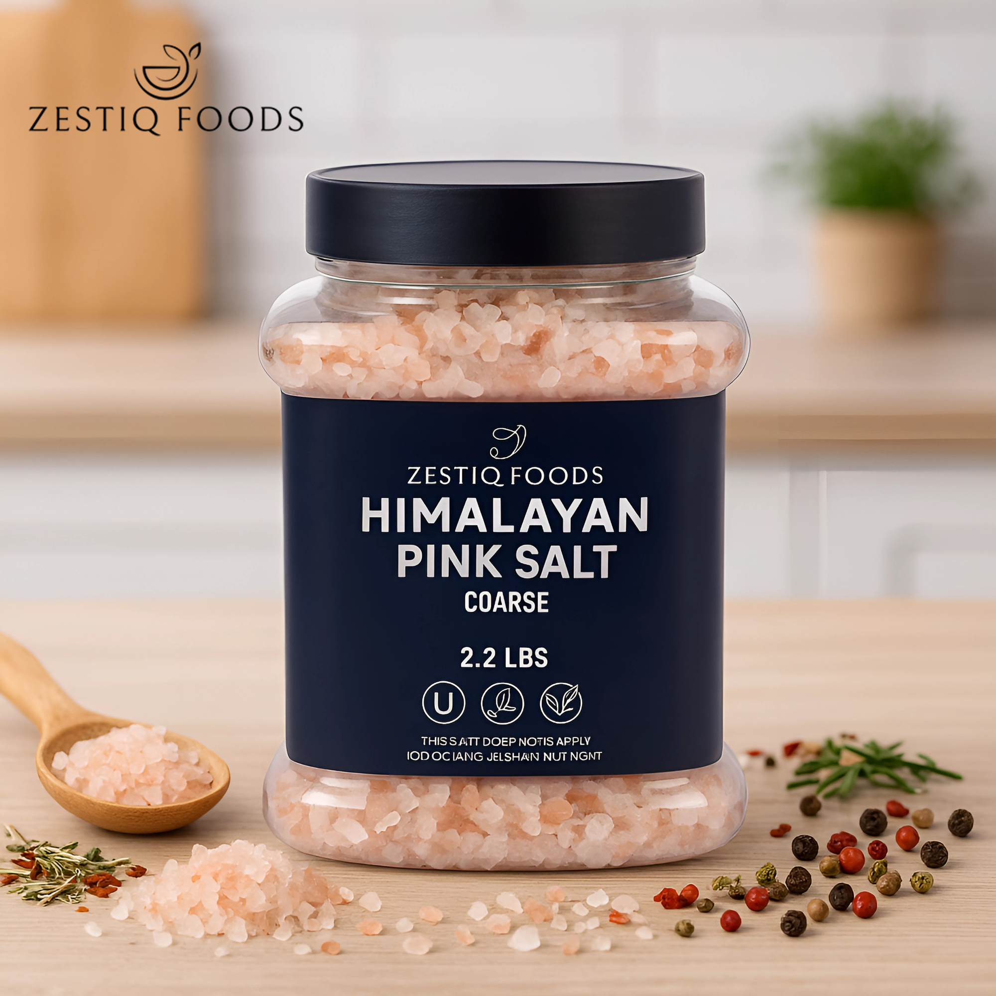 HIMALAYAN PINK SALT COARSE 2.2 lbs PLASTIC JAR