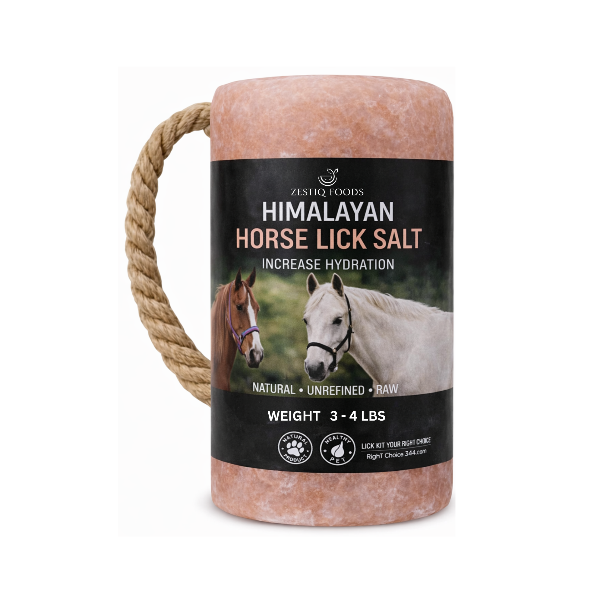 ZF HIMALAYAN PINK ROCK SALT, ANIMAL LICK SALT  2-3 LB (1-PACK)