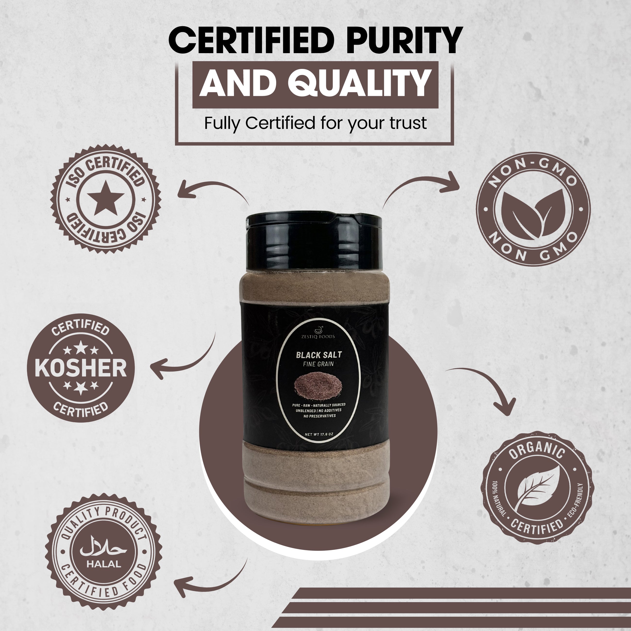 ZF Himalayan Natural Black Salt (Kala Namak) – 17.6 oz
