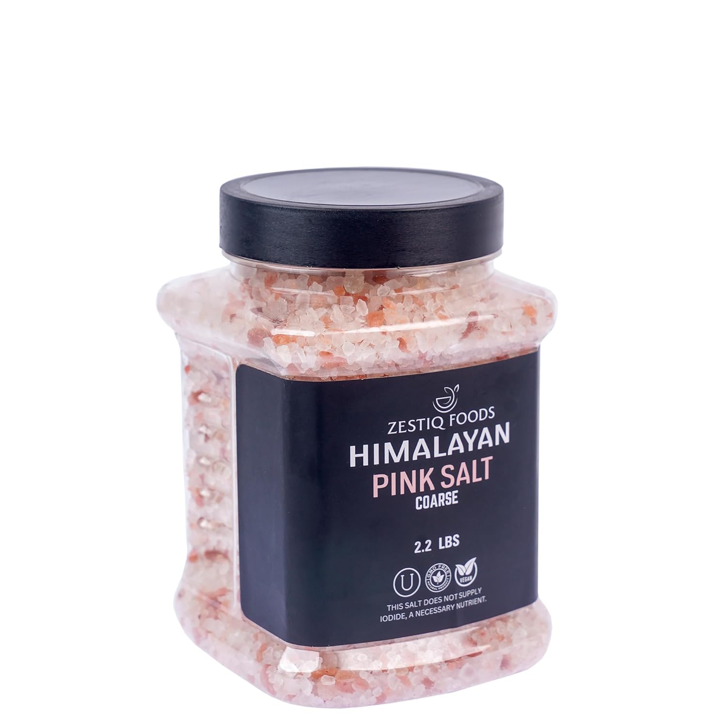 ZF HIMALAYAN PINK ROCK SALT, COARSE GRAIN JAR 2.2 lb