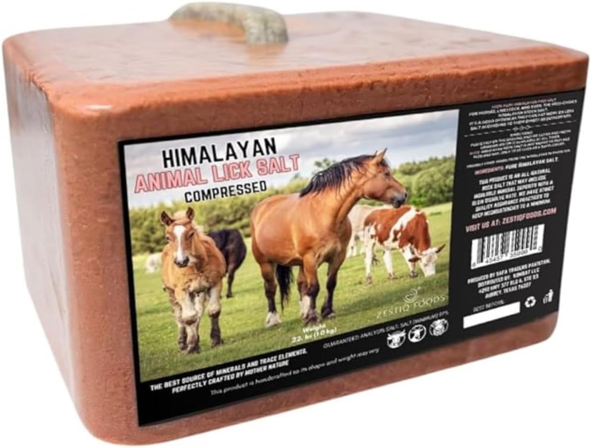 ZF Himalayan Pink Rock Lick Salt, Compressed Block 11.2 LB (1-Pack)