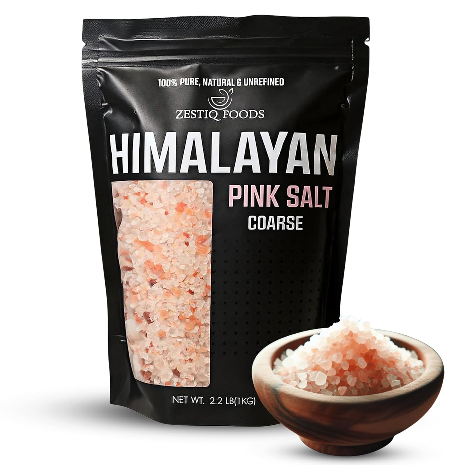 Himalayan Pink Salt Coarse Grain, 2.2 lb Pouch – ZESTIQ FOODS