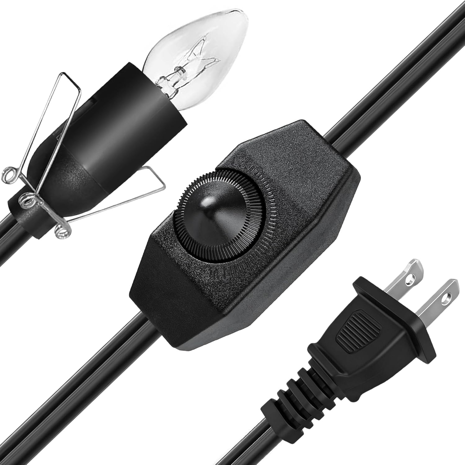 Himalayan Pink Salt Lamp Cord &amp; LED Bulb Replacement Kit, Dimmer Switch & LED Bulb