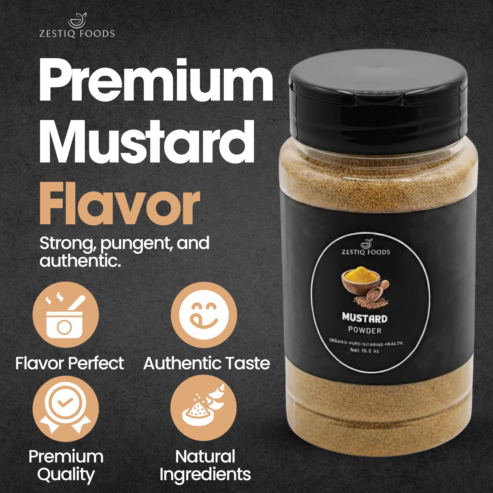 ZF Organic Mustard Seeds (Powder) - 6.oz