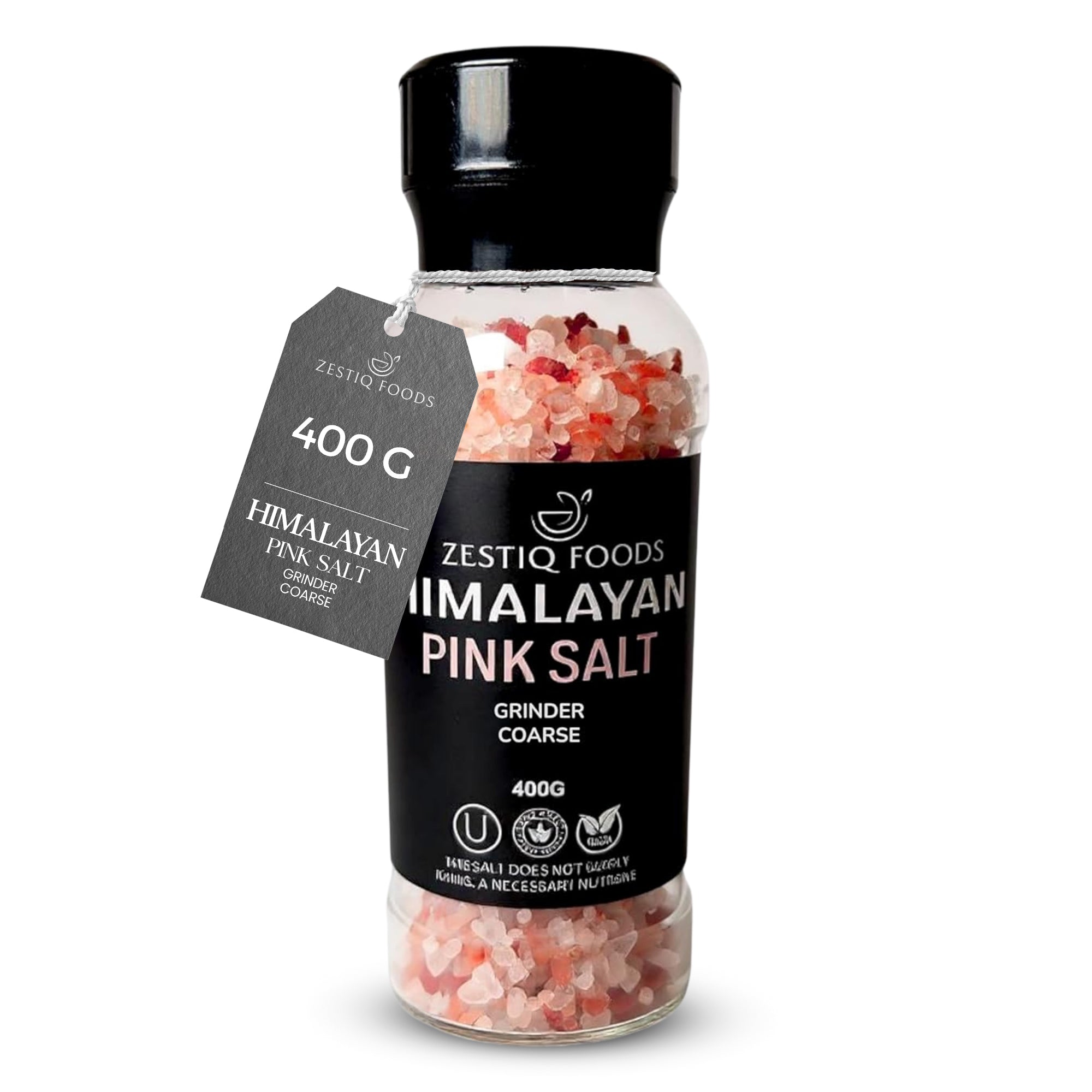 ZF HIMALAYAN PINK ROCK SALT, COARSE GRAIN (GRINDER) 14.11 oz