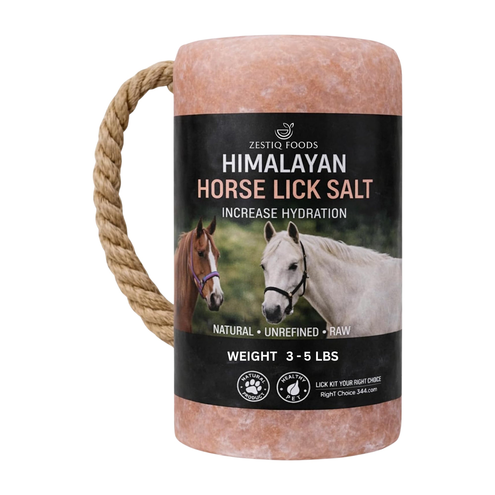 ZF HIMALAYAN PINK ROCK SALT, ANIMAL LICK SALT  3-5 LB (1-PACK)