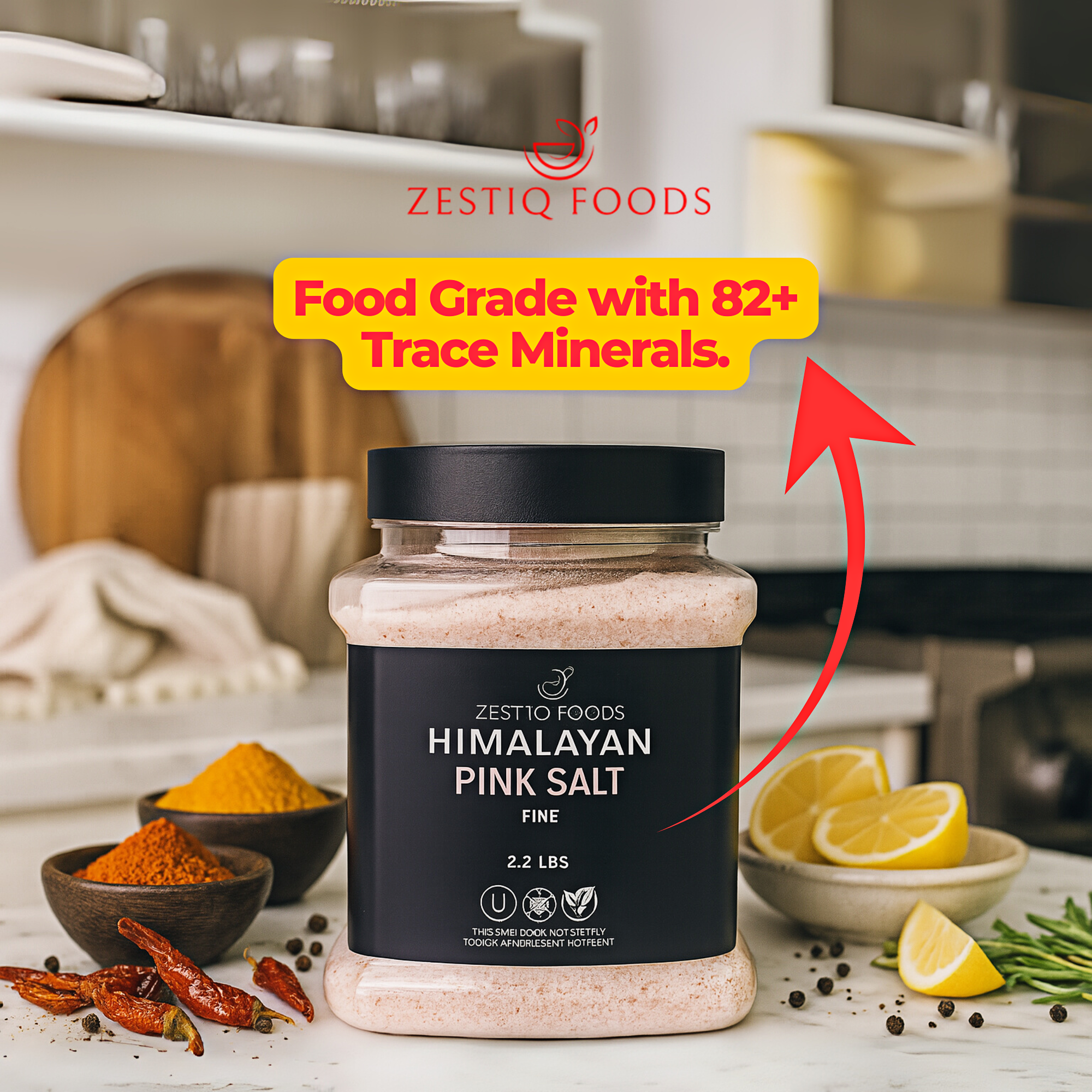 HIMALAYAN PINK SALT FINE GRAIN 2.2 lbs JAR