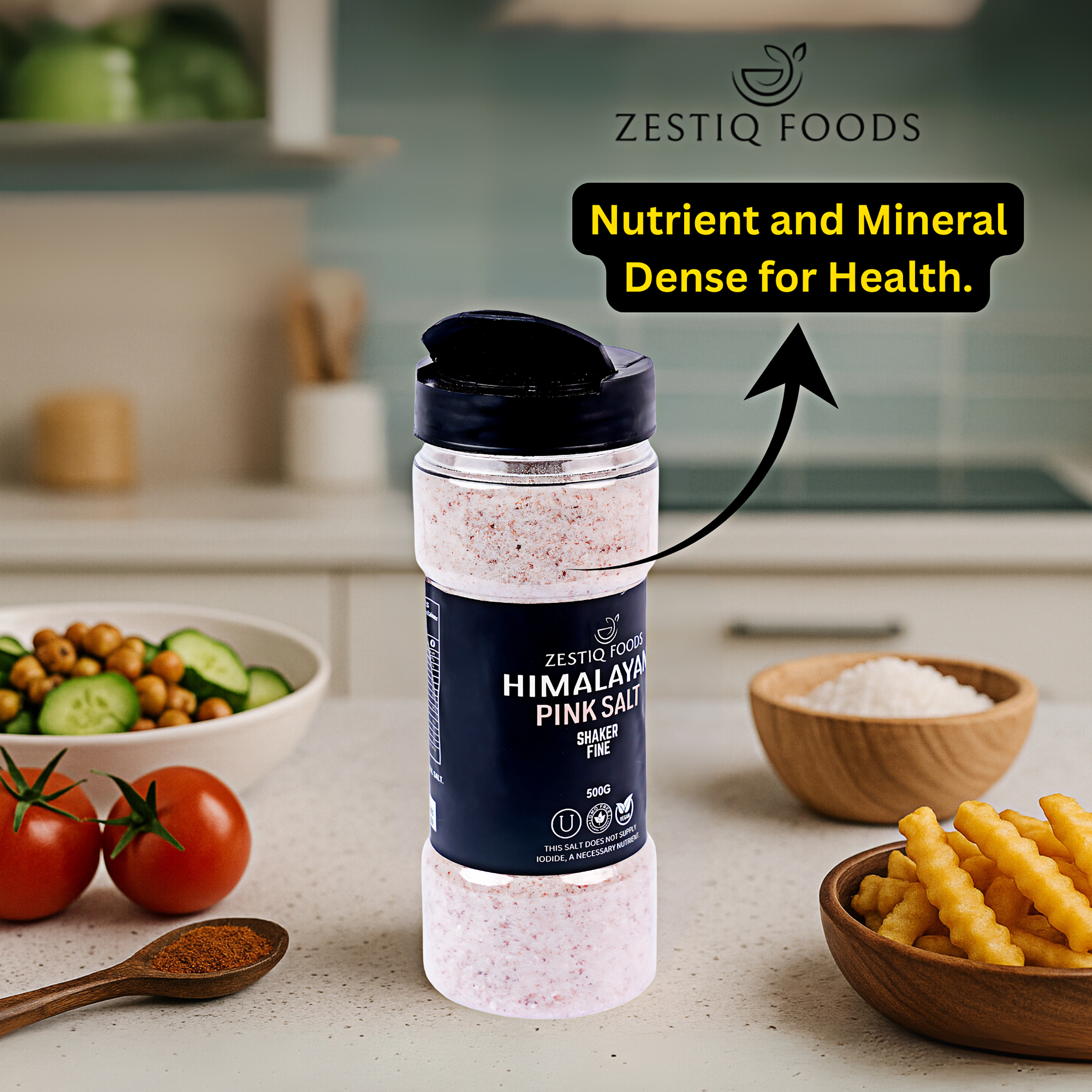 HIMALAYAN PINK SALT FINE GRAIN 500g SHAKER