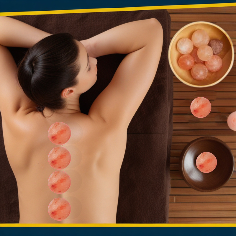 HIMALYAN PINK SALT BOWL LAMP WITH MASSAGE BALLS | DIMMABLE SWITCH
