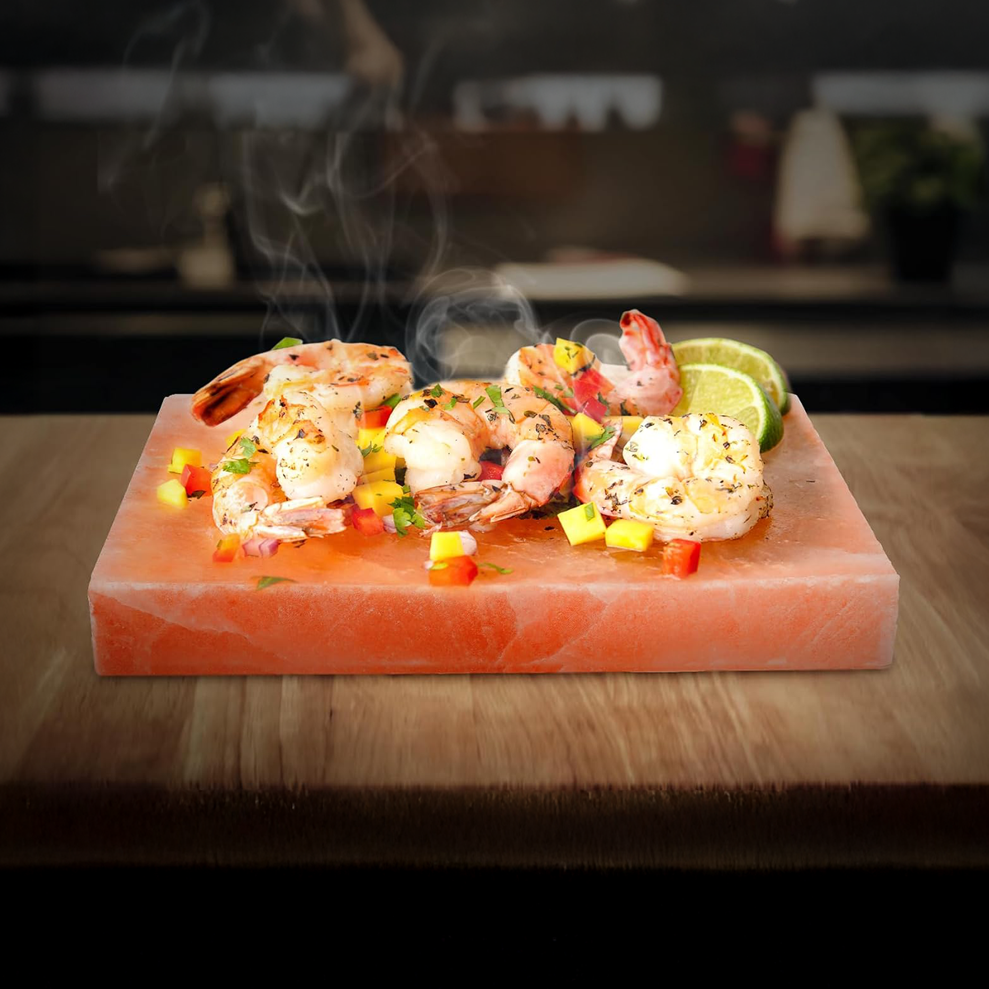 Himalayan salt cooking tile for steak and seafood