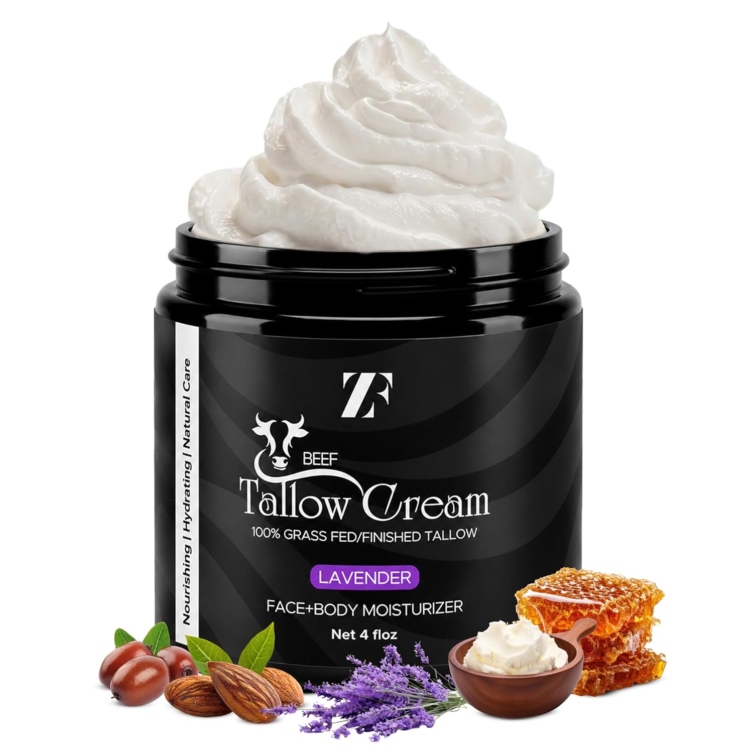 ZF GRASS-FEED BEEF TALLOW WHIPPED CREAM 4 oz. LAVENDER
