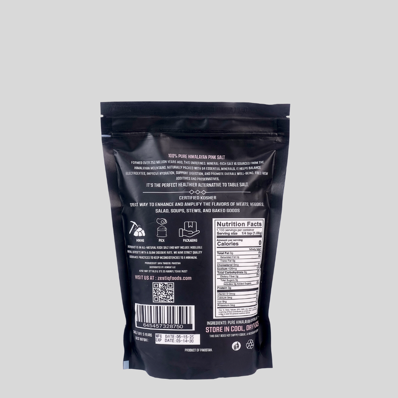 PREMIUM HIMALAYAN PINK SALT FINE GRAIN 2.2lbs POUCH | ZESTIQ FOODS