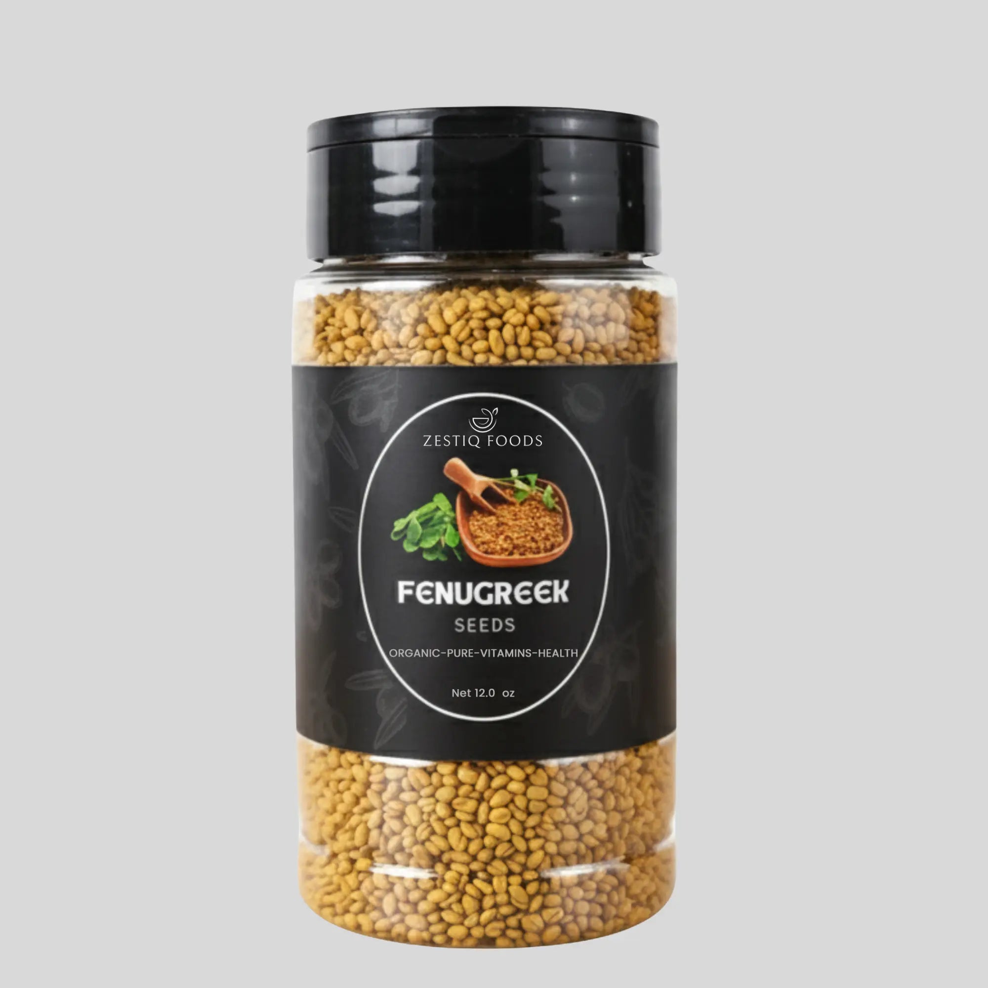 Zestiq Foods Fenugreek Seeds Organic pack. find fenugreek seeds for sale and learn the advantages of fenugreek seeds for hair