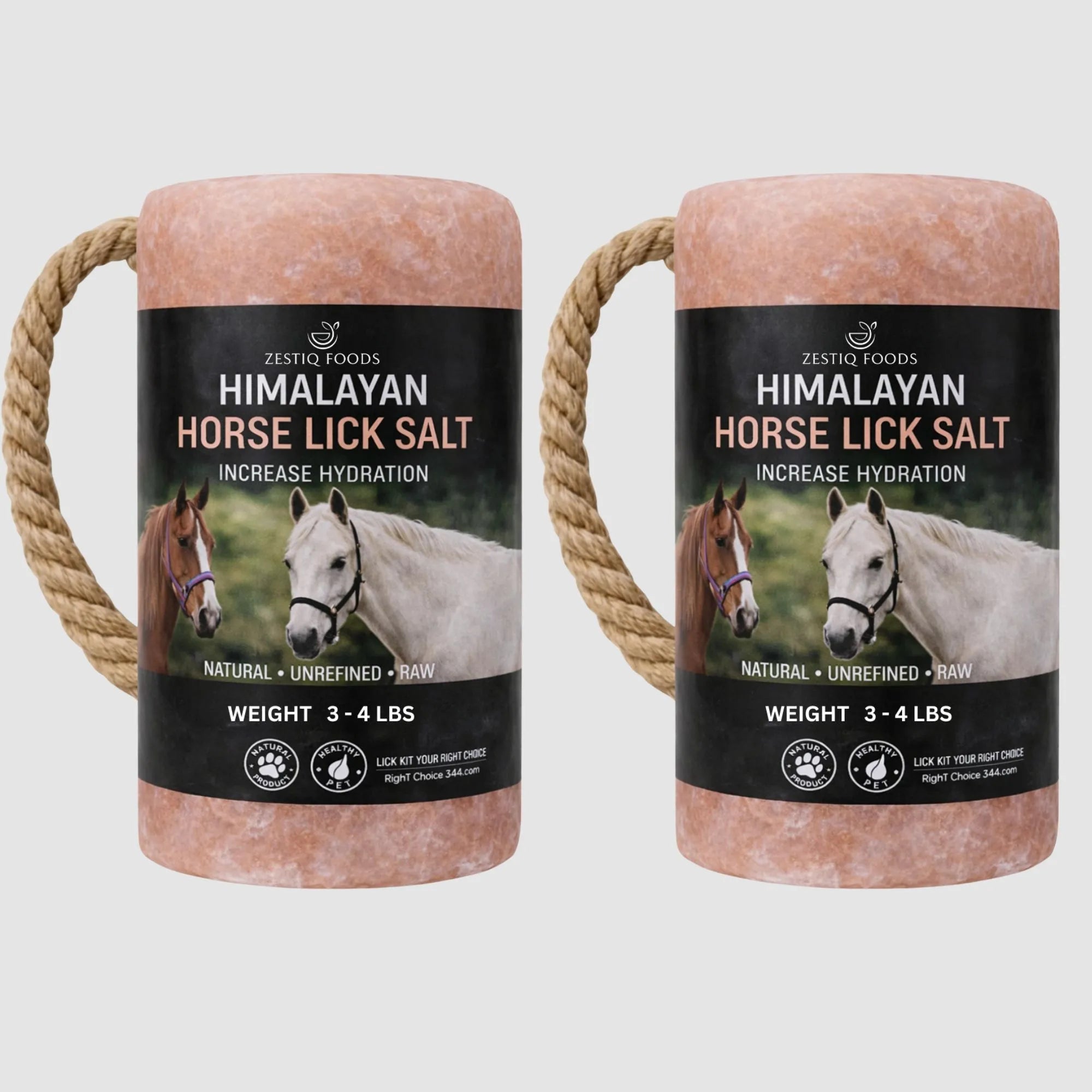 ZF HIMALAYAN PINK ROCK SALT, ANIMAL LICK  3-5 LB (2-PACK)