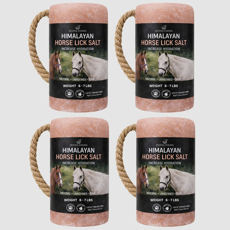 ZF HIMALAYAN PINK ROCK SALT, ANIMAL LICK BLOCK 6-7 LB (4-PACK)