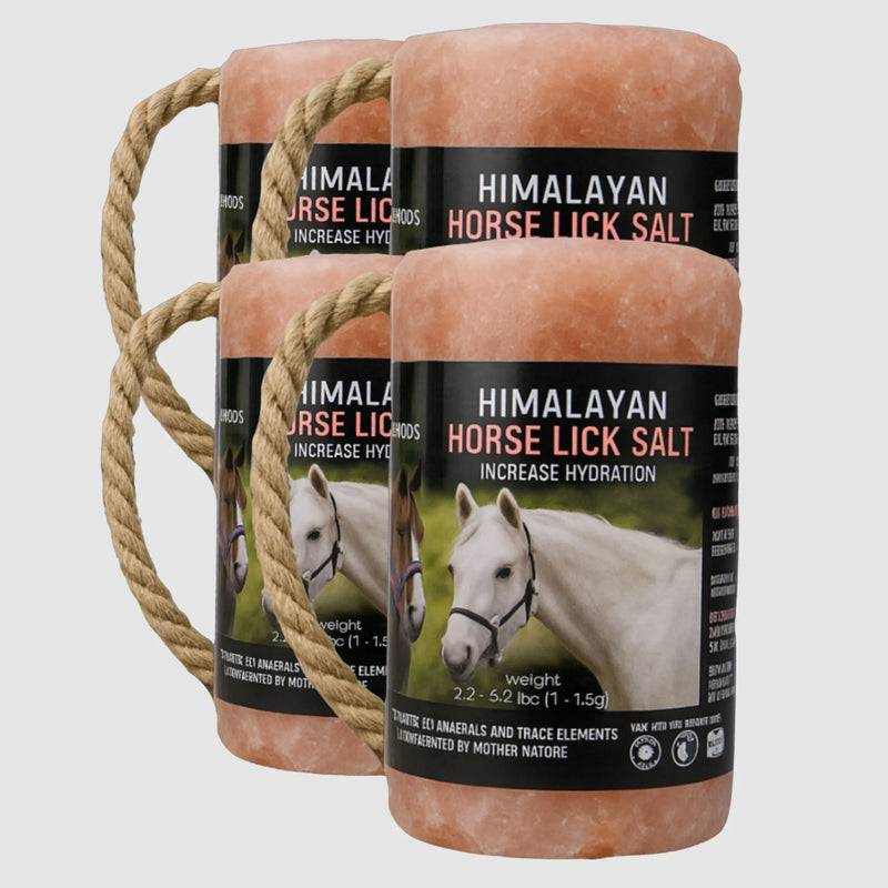 ZF HIMALAYAN PINK ROCK SALT, ANIMAL LICK SALT  2-3 LB (4-PACK)