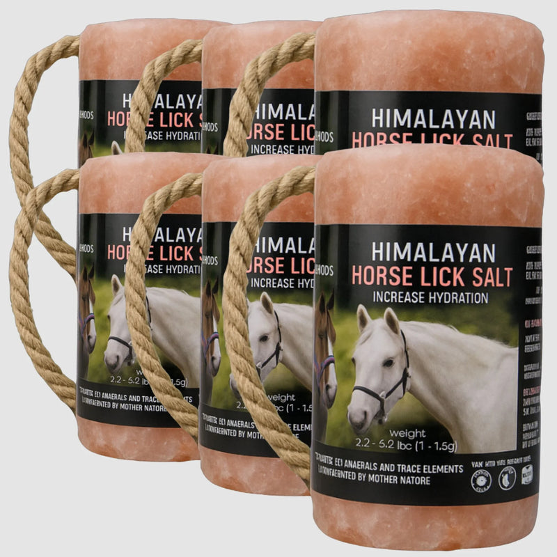 ZF HIMALAYAN PINK ROCK SALT, ANIMAL LICK SALT  2-3 LB (6-PACK)