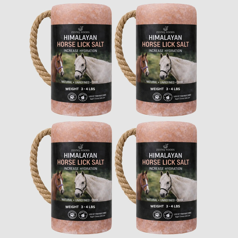 ZF HIMALAYAN PINK ROCK SALT, ANIMAL LICK SALT 3-5 LBS (4-PACK)