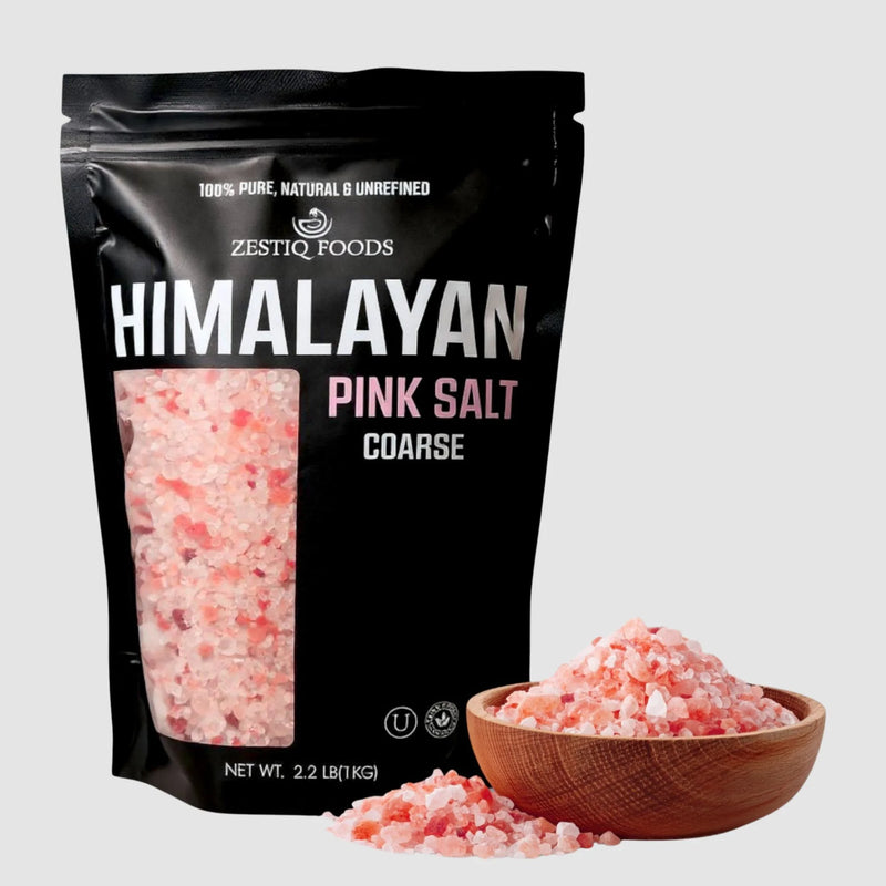 HIMALAYAN PINK ROCK SALT, COARSE GRAIN 2.2 lb POUCH