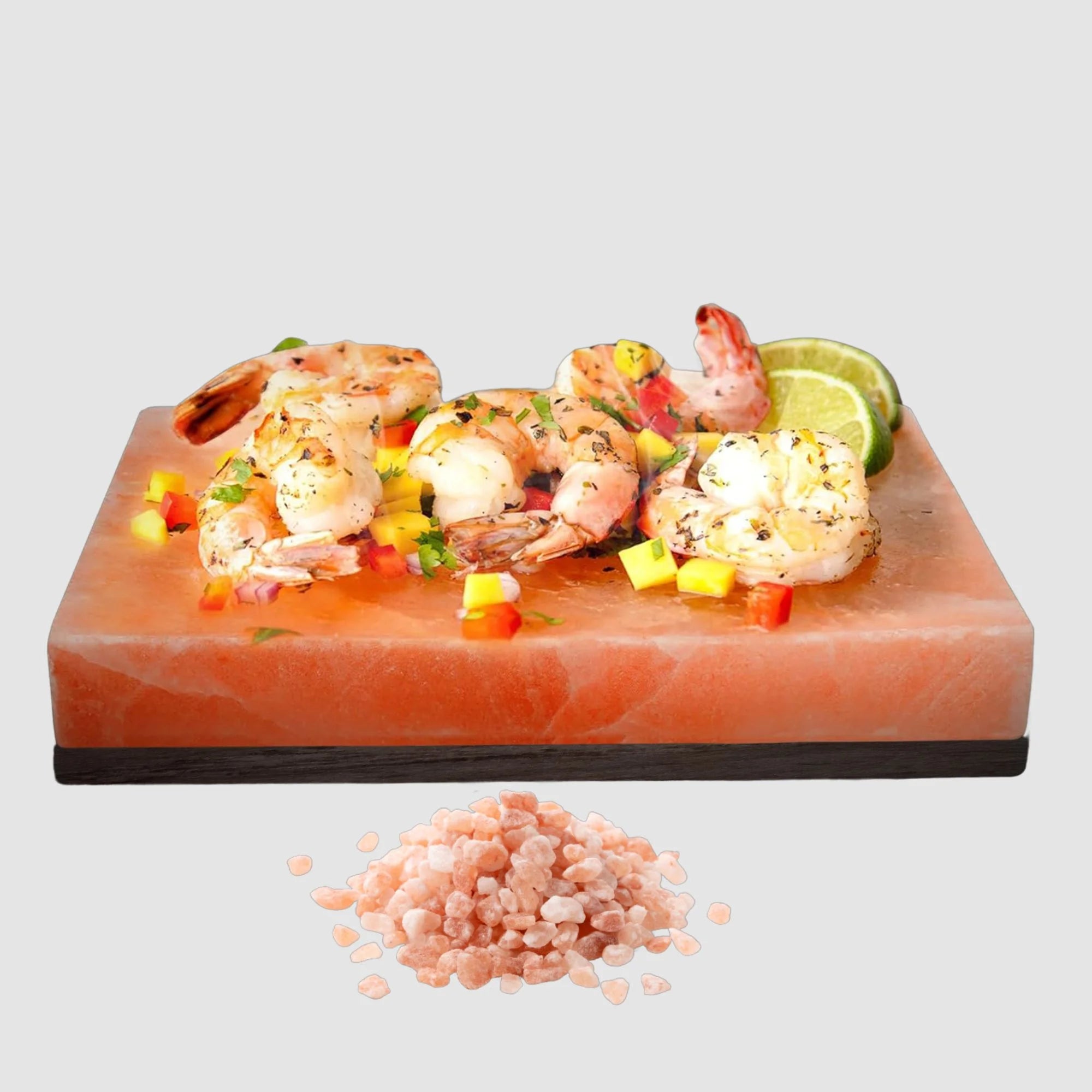 ZF HIMALAYAN PINK ROCK SALT COOKING BLOCK WITH MATEL TRAY 8x8x1.5