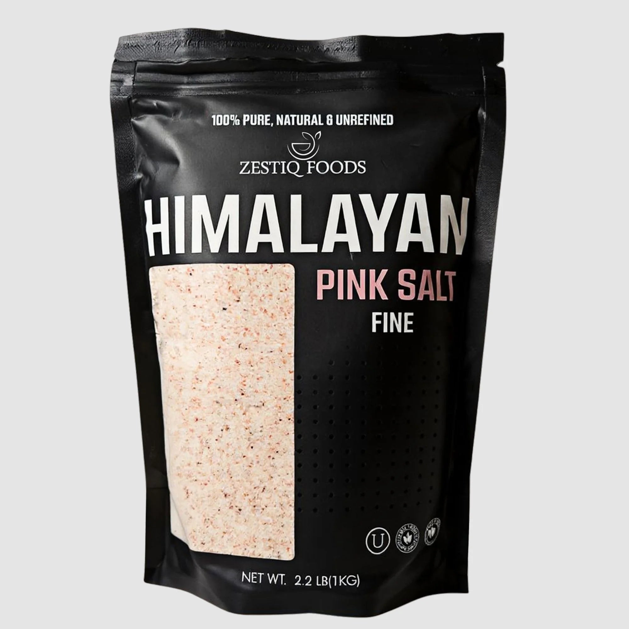 ZF HIMALAYAN PINK ROCK SALT, FINE GRAIN POUCH 2.2 lb