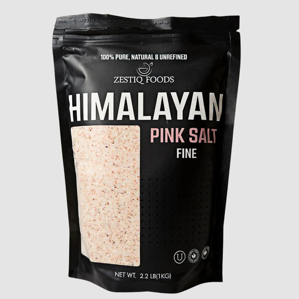 HIMALAYAN PINK ROCK SALT, FINE GRAIN 2.2 lb POUCH