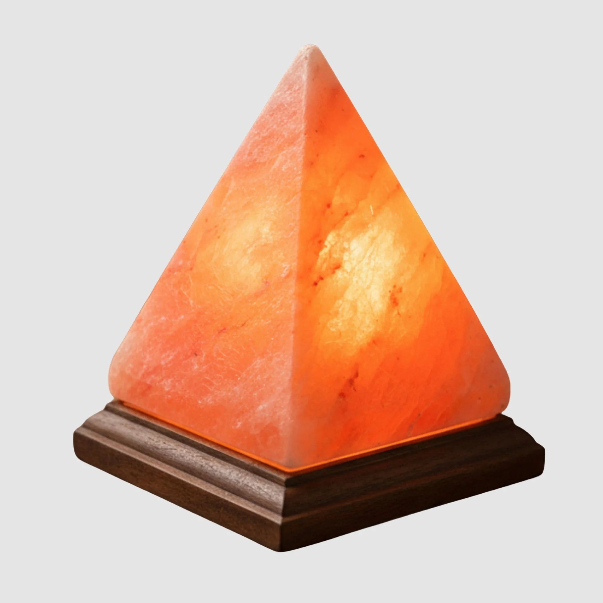 ZF HIMALAYAN PINK ROCK SALT LAMP, PYRAMID SHAPE LAMP (7-8.5" H, 10-11 lb)
