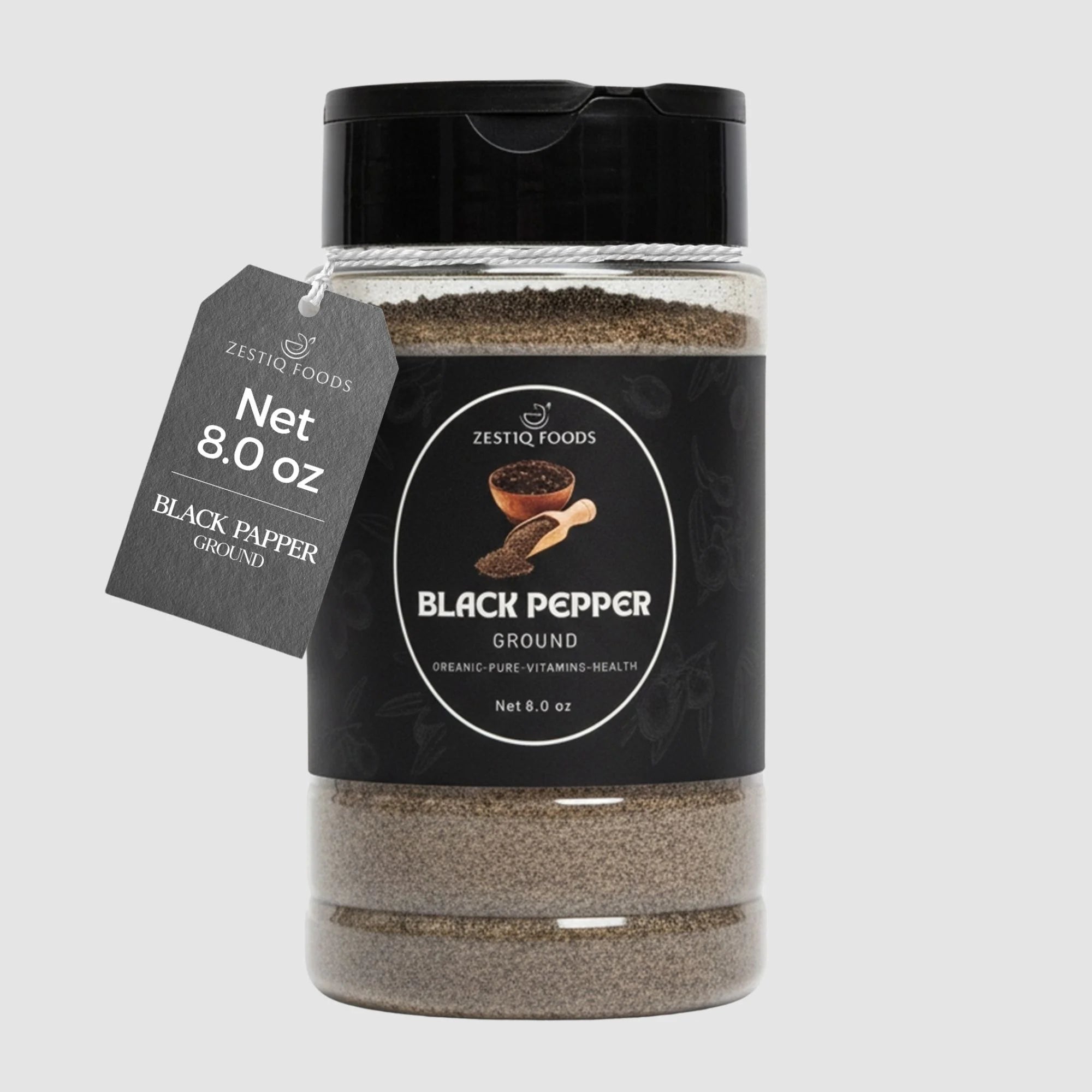 ZF Organic Black Pepper (Ground) - 8. oz