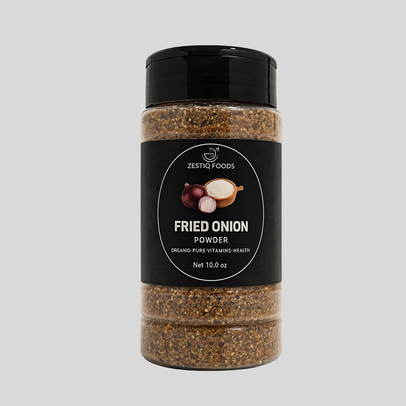 Zestiq Foods fried onion powder for cooking and seasoning

