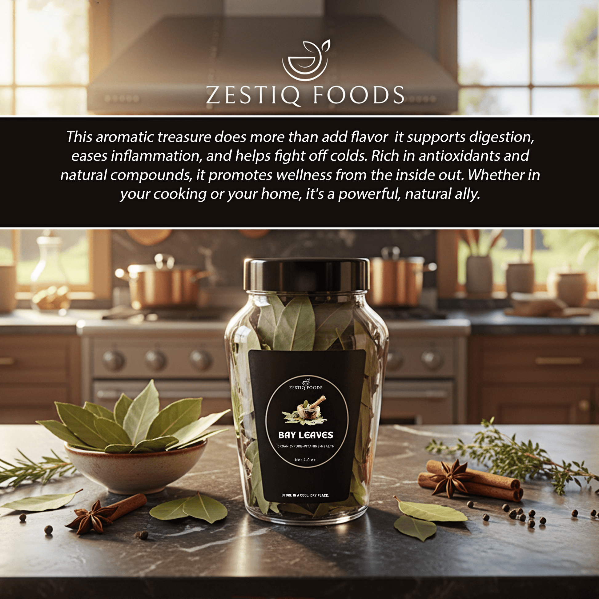 Zeestiq Foods organic bay leaves for sale – Aromatic kitchen spice
