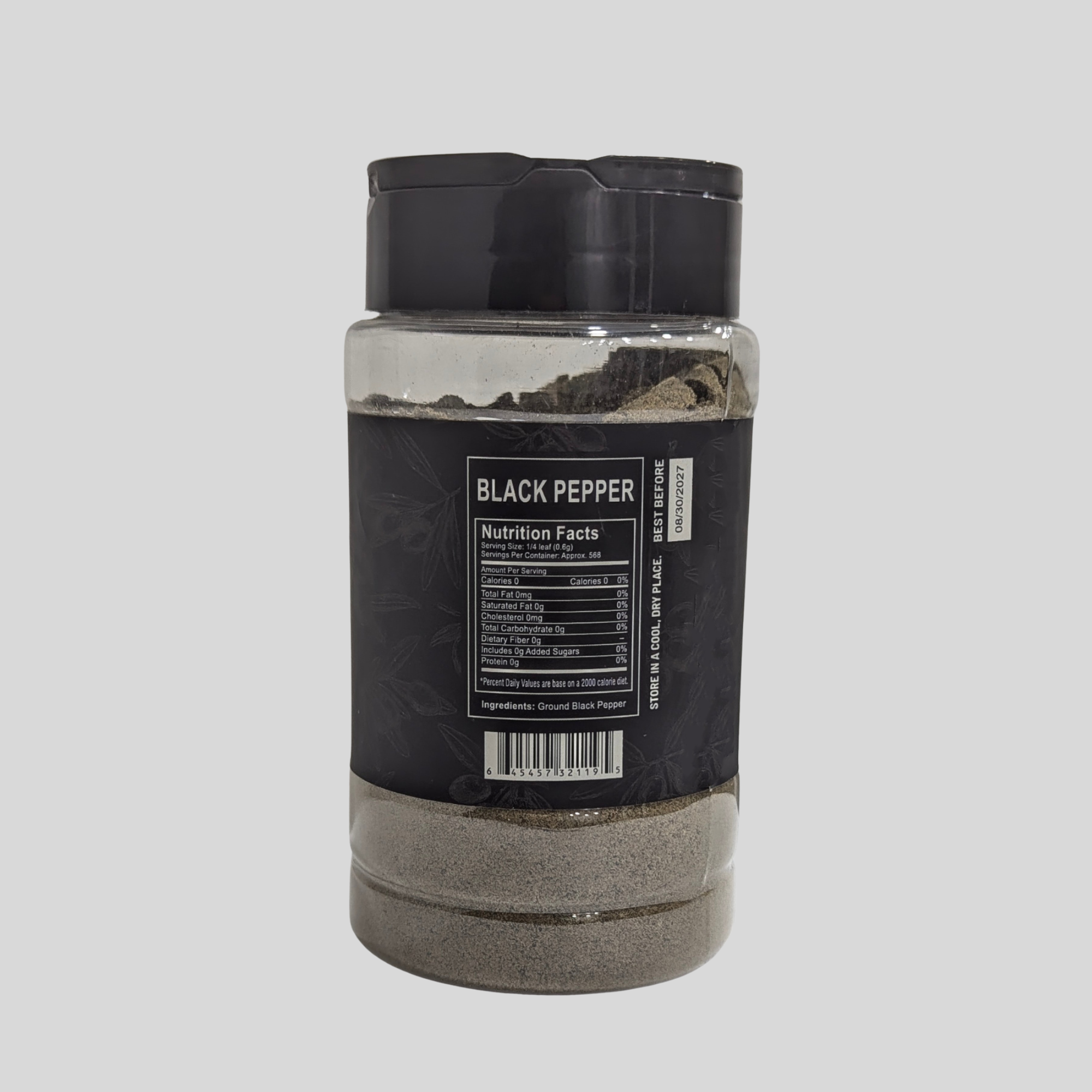 Zeestiq Foods Ground Black Pepper – Freshly Crushed, Aromatic, and Pure Spice Jar
