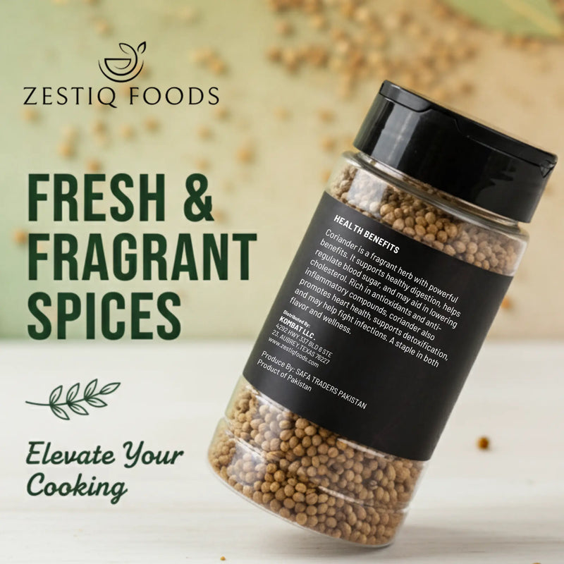 Zestiq Foods Premium Coriander Seeds – 100% Natural and Aromatic Spice