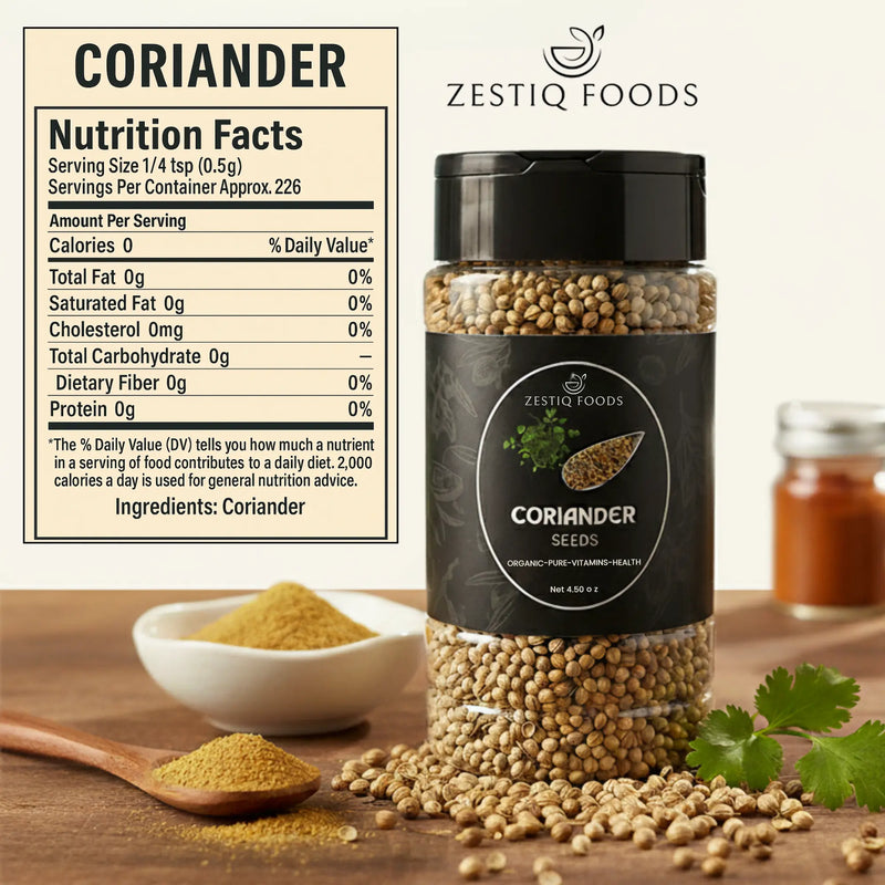 Zestiq Foods Premium Coriander Seeds – 100% Natural and Aromatic Spice