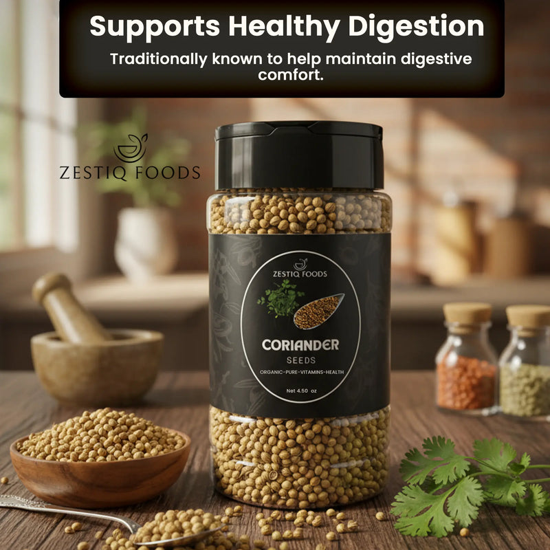 Zestiq Foods Premium Coriander Seeds – 100% Natural and Aromatic Spice