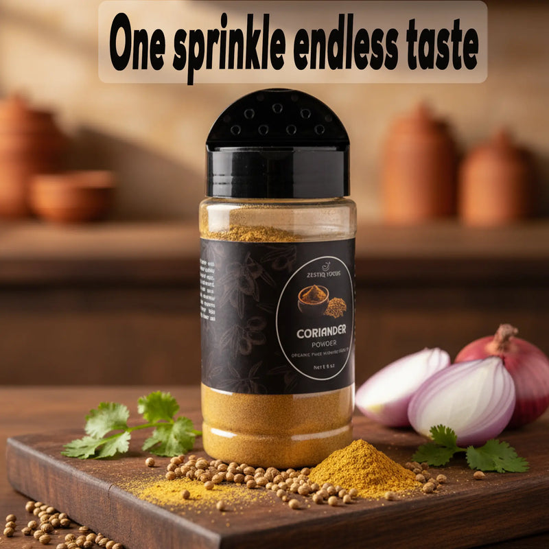 Zestiq Foods Coriander Powder - Freshly Ground, Pure Spice for Cooking and Seasoning
