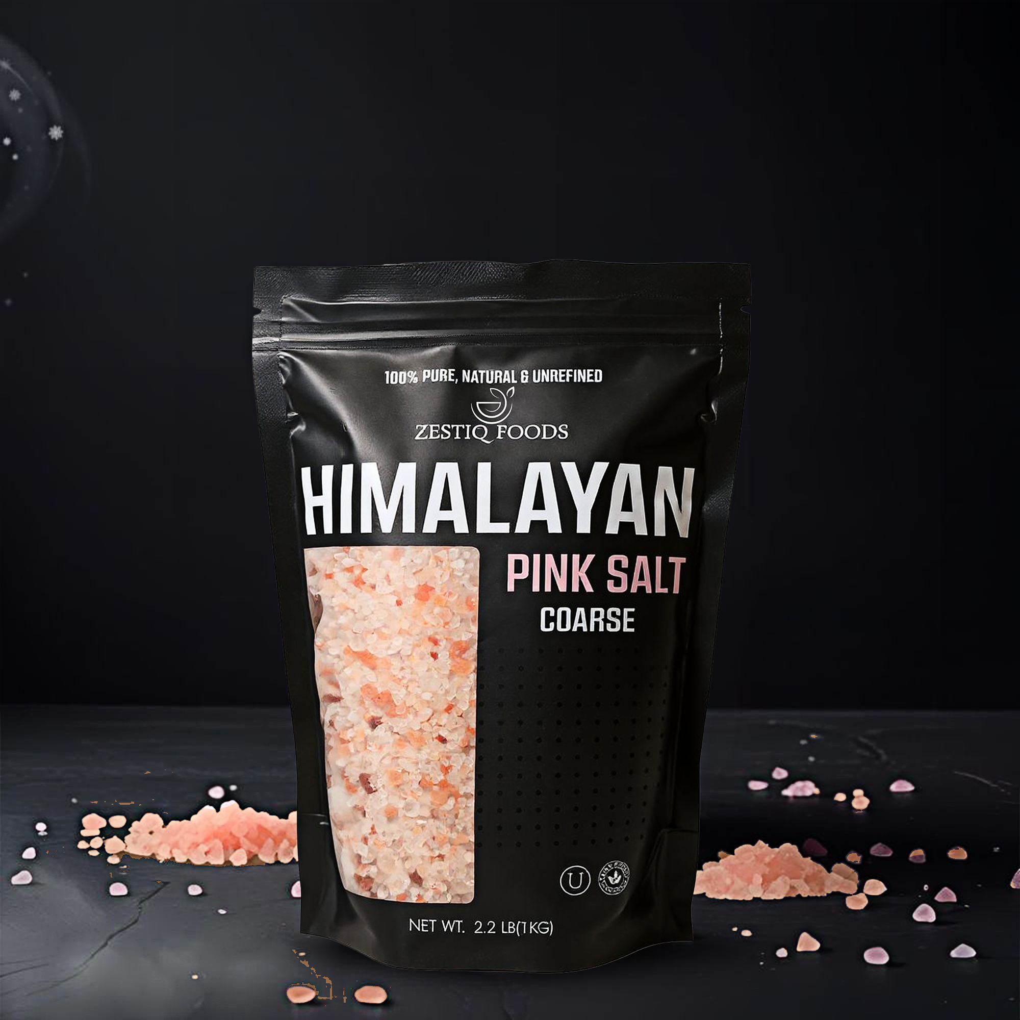 HIMALAYAN PINK SALT COARSE 2.2lb POUCH BAG | ZESTIQFOODS